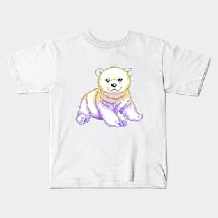 Ombre polar bear Kids T-Shirt